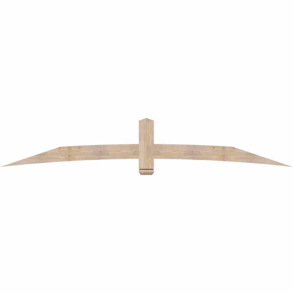 Ekena Millwork Bellingham Smooth Timber Gable Bracket, Douglas Fir, 108"W x 18"H x 1 1/2"D x 5 1/2"F, 4/12 Pitch GBW108X18X0206BEL00SDF - main